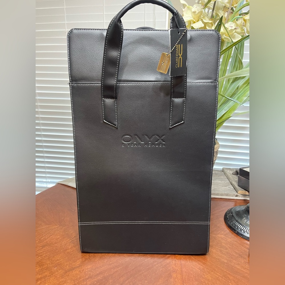 Claire Chase Leather briefcase vertical tote